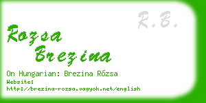 rozsa brezina business card